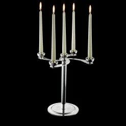 Candelabro Soffio a 5 candele in argento