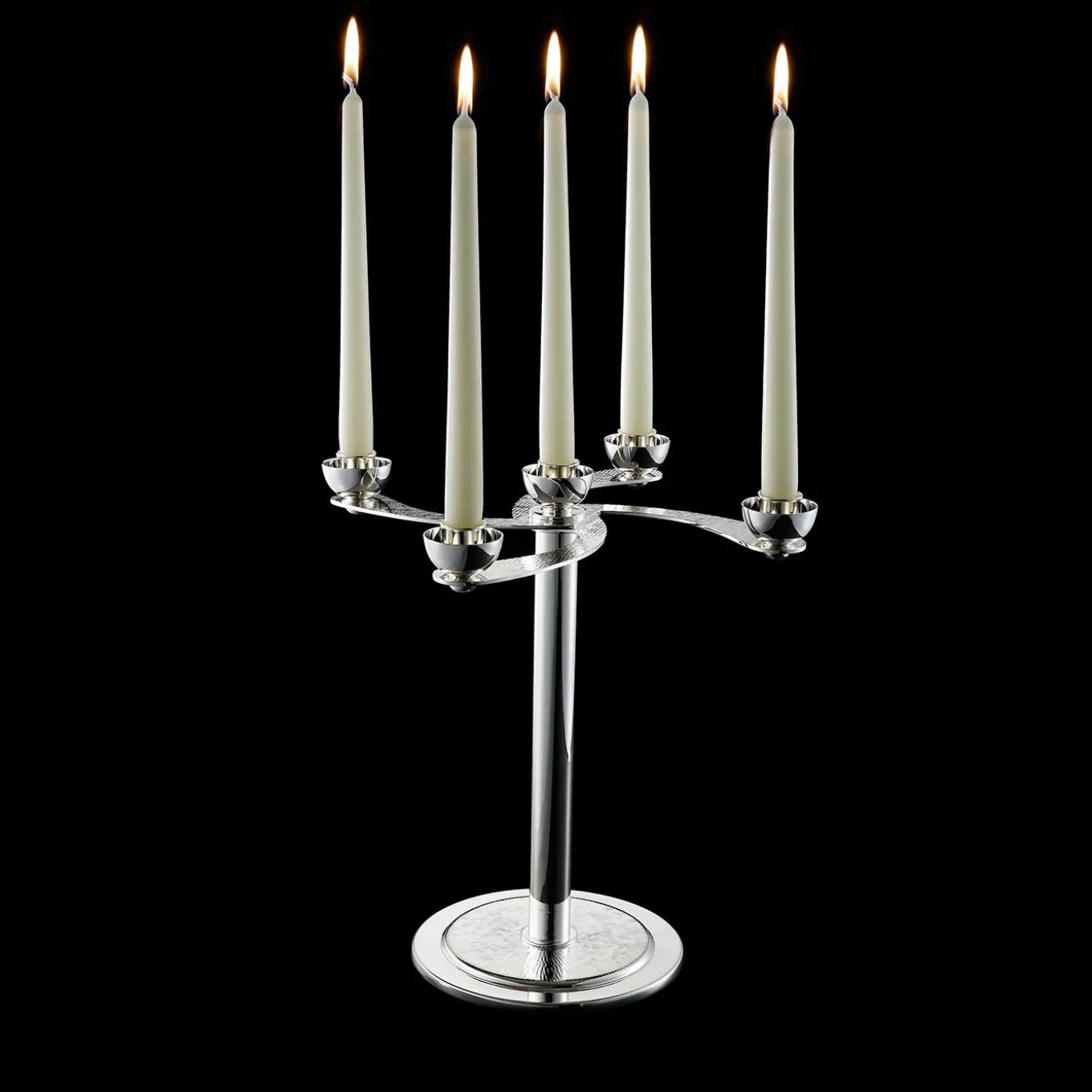 Candelabro Soffio a 5 candele in argento