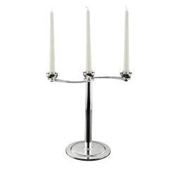 Candelabro Soffio a 3 candele in argento