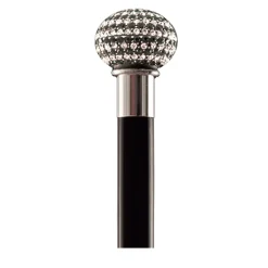 Canna a sfera in cristallo nero