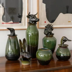 Canopo Anatra Vaso nero e verde #2