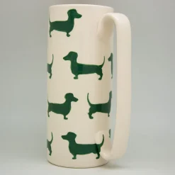 Caraffa in ceramica verde Serlio Bassotti