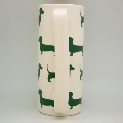 Caraffa in ceramica verde Serlio Bassotti