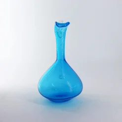 Caraffa in vetro di Murano color acquamarina