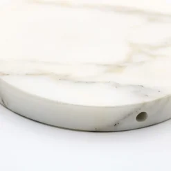 Caricatore Wireless Piccolo con Base in Marmo Calacatta Bianco