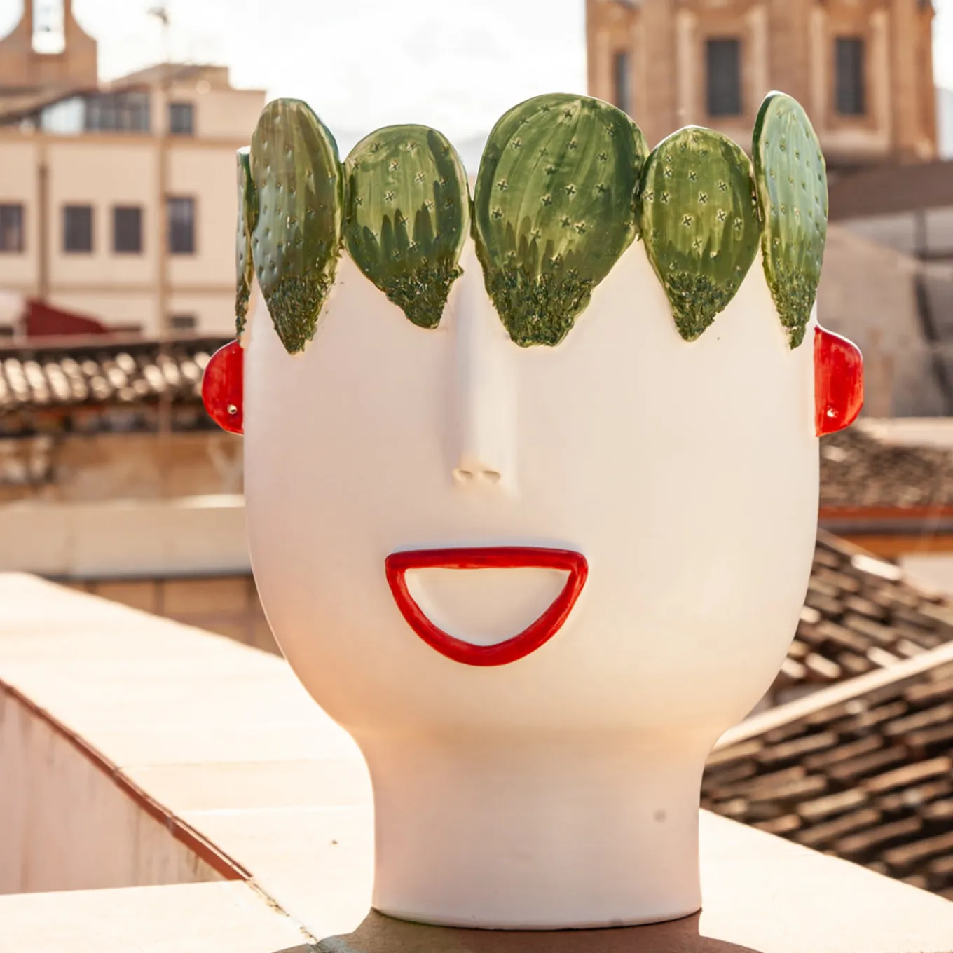 Carmelina Street Vendor of Prickly Pears Head Vase (Venditore di fichi d'India)