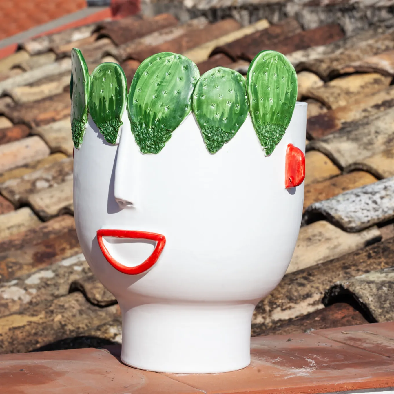 Carmelina Street Vendor of Prickly Pears Head Vase (Venditore di fichi d'India)