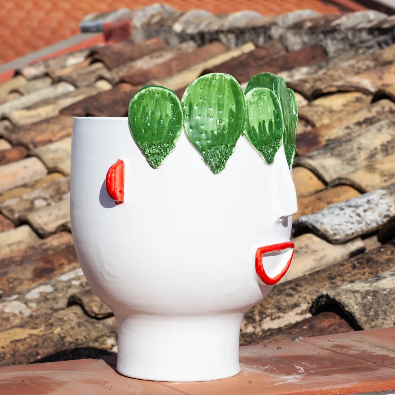 Carmelina Street Vendor of Prickly Pears Head Vase (Venditore di fichi d'India)