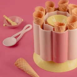 Carosello Paletta in ceramica rosa per gelato