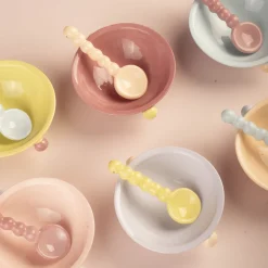 Carosello Set di 6 Coppette e Cucchiaini in Ceramica Multicolore