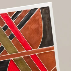 Carré Cloisonné su ferro Pezzo d'arte decorativa #2