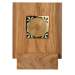 Carré Cloisonné su legno Pezzo d'arte decorativa