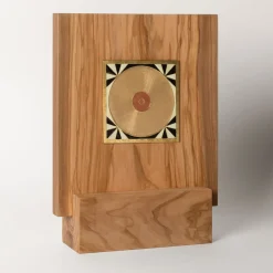 Carré Cloisonné su legno Pezzo d'arte decorativa