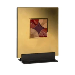 Carré Cloisonné su ottone Pezzo d'arte decorativa #1