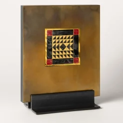 Carré Cloisonné su ottone Pezzo d'arte decorativo #22