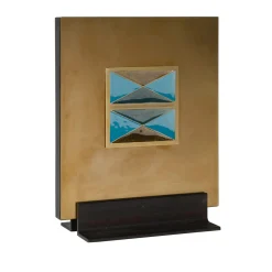 Carré Cloisonné su ottone satinato Pezzo d'arte decorativo #4