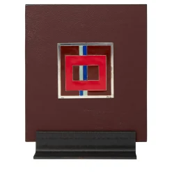 Carré Cloisonné su pelle Pezzo d'arte decorativa #16