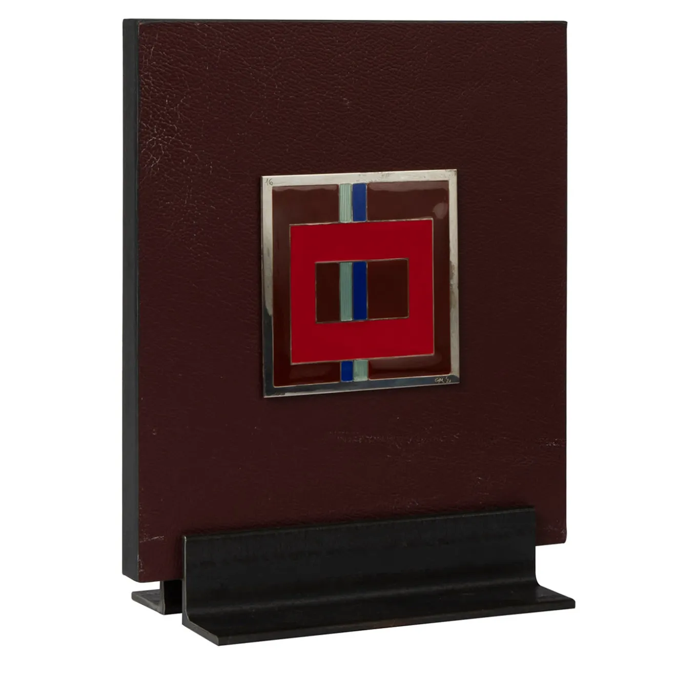 Carré Cloisonné su pelle Pezzo d'arte decorativa #16