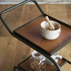 Carrello da bar con ruote Zenzero verde scuro di Sameer Alameen