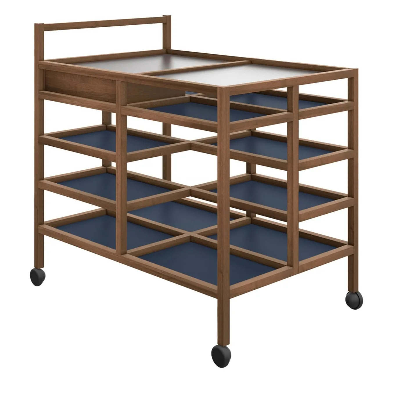 Carrello da portata in noce Canaletto di Bodil Kjær