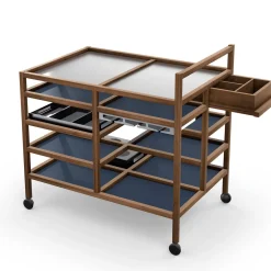 Carrello da portata in noce Canaletto di Bodil Kjær