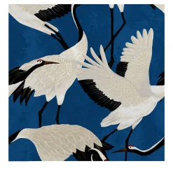 Carta da Parati Blu Chinoiserie Asiatica