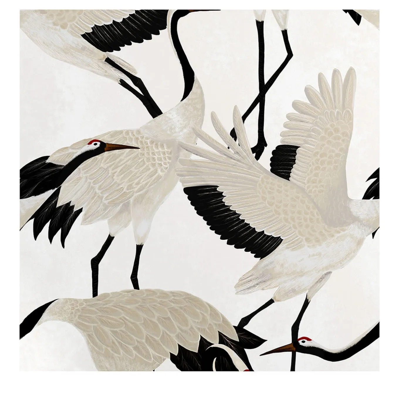 Carta da Parati con Airone Bianco