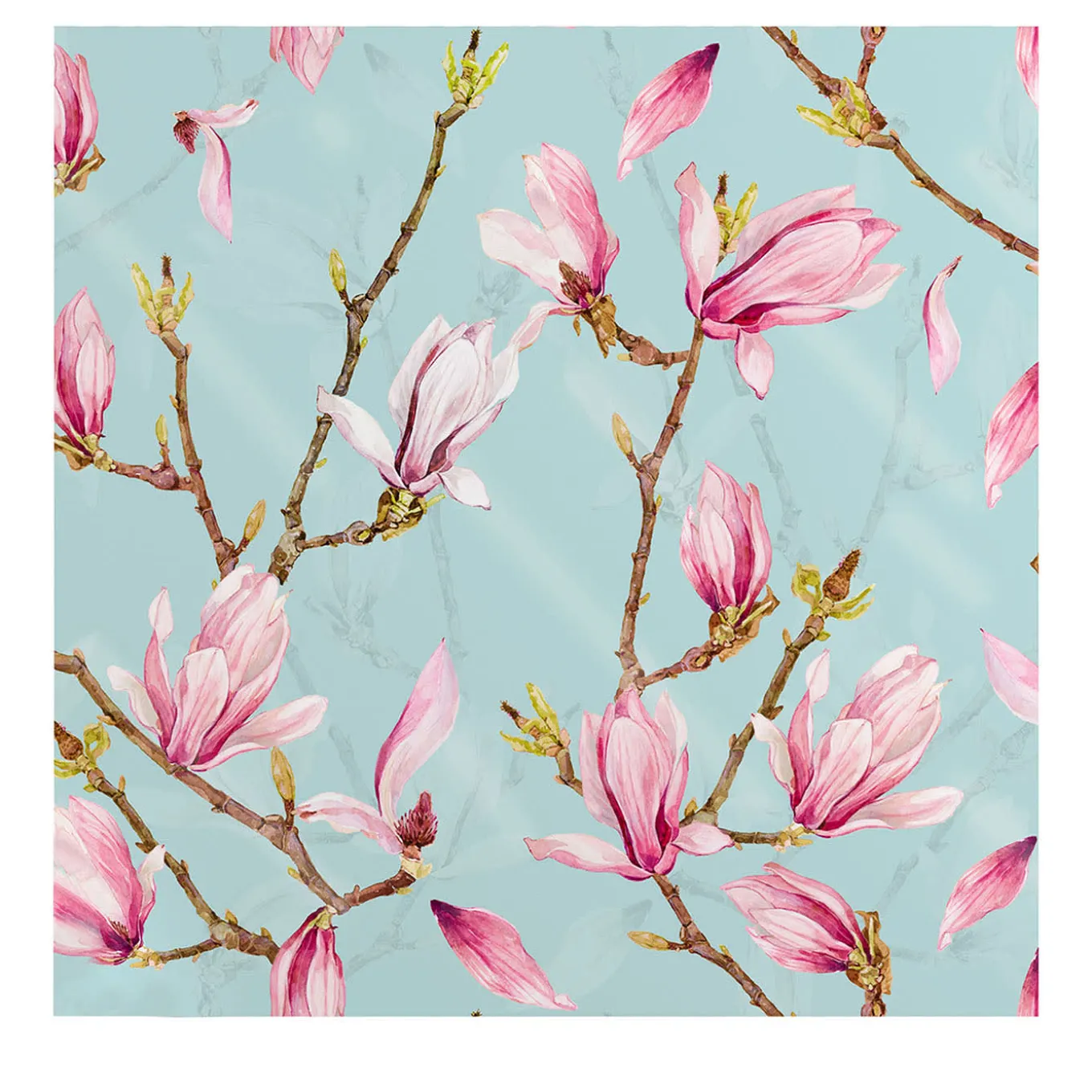 Carta da Parati con Fiori di Magnolia