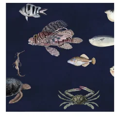 Carta da Parati con Pesci Scuri per Parete Decorativa