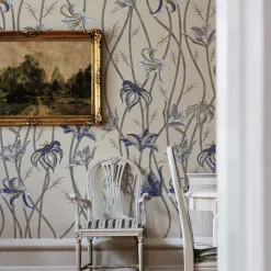 Carta da parati Fiori Caffelatte