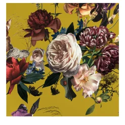 Carta da Parati Floreale Sovrapposta in Stile Olandese