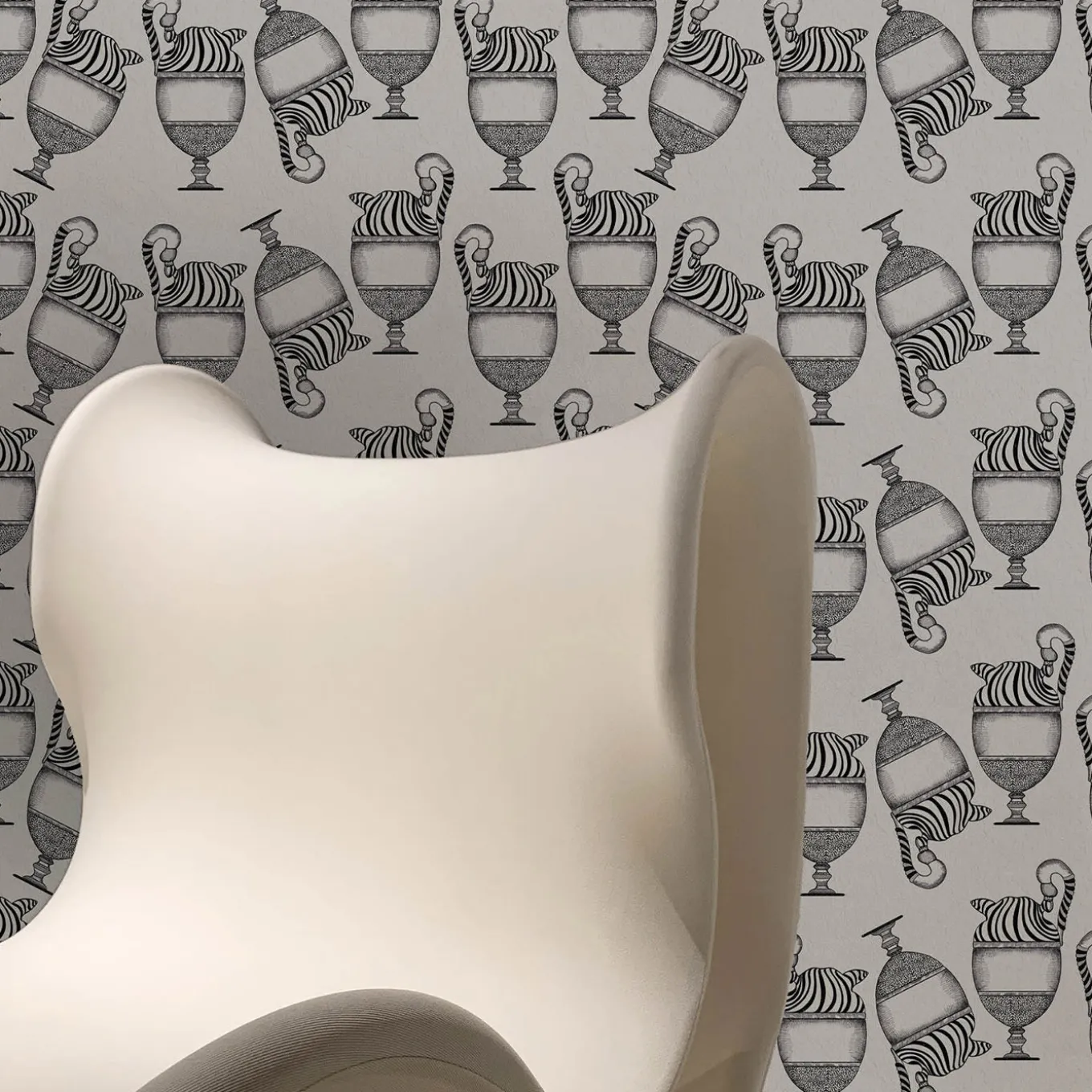 Carta da parati Fontana Bianco e Nero