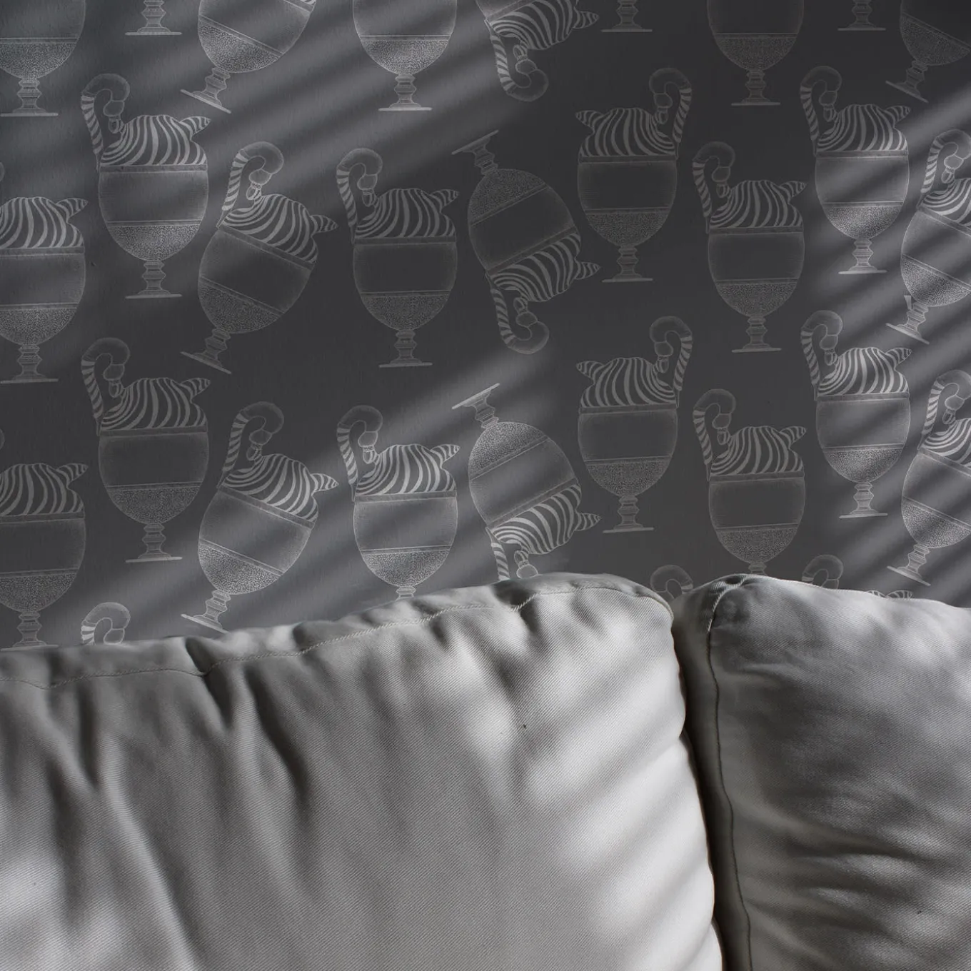 Carta da parati Fontana Grigio Elefante