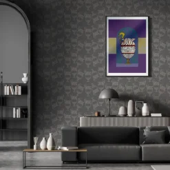 Carta da parati Fontana Grigio Elefante