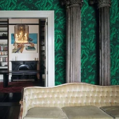 Carta da parati Geode Sezione Malachite