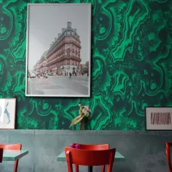 Carta da parati Geode Sezione Malachite