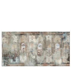 Carta da parati Grottesche con elementi architettonici multicolore