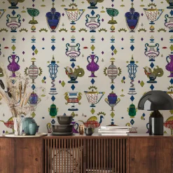 Carta da parati Ludovica Ecrù