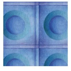 Carta da parati Meditation Dot Blu e Verde