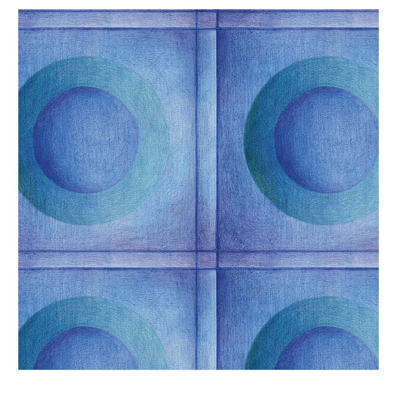 Carta da parati Meditation Dot Blu e Verde