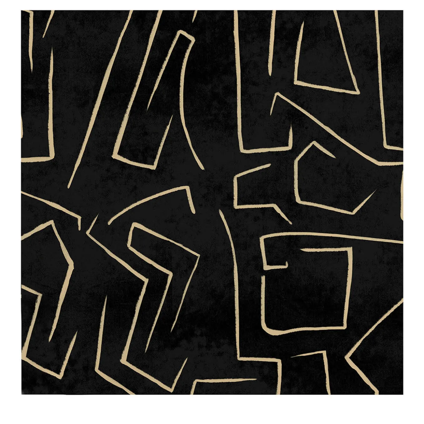 Carta da Parati Minimalista in Nero e Oro