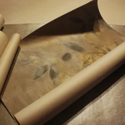 Carta da parati oro foglia d'ulivo