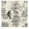 Carta da Parati Toile de Jouy in Toni Seppia con Bigfoot Mistico