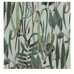 Carta da Parati Verde Botanica Vintage con Erbe