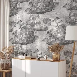 Carta da parati vintage con nuvole nere