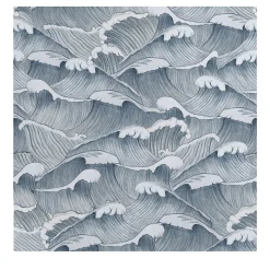 Carta da Parati Vintage con Onde Giapponesi