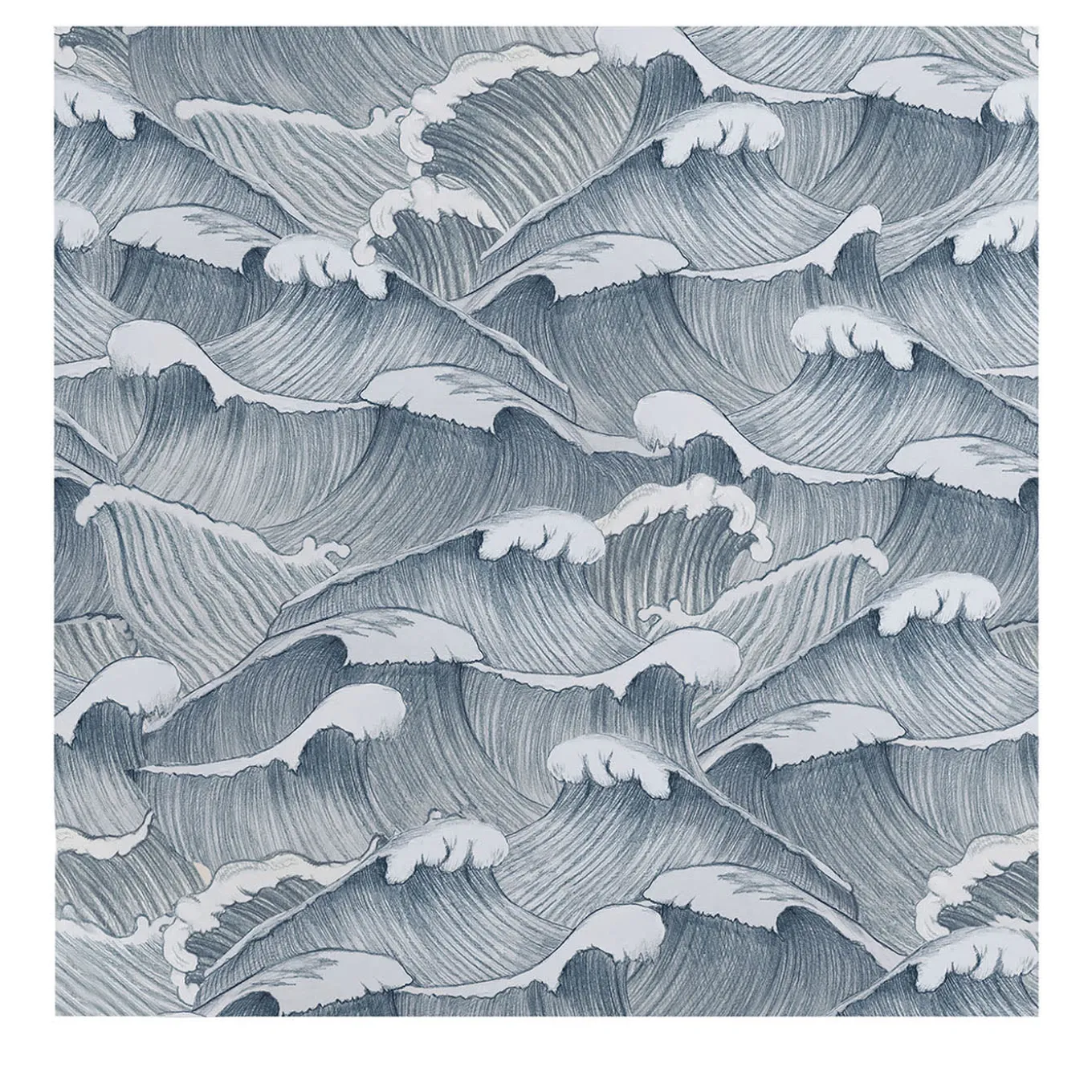 Carta da Parati Vintage con Onde Giapponesi