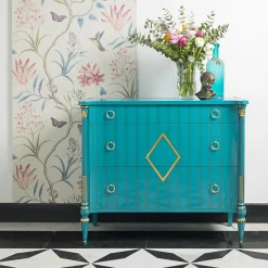 Cassettiera Blu in stile neoclassico