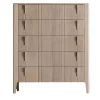 Cassettiera Domino a 5 cassetti in noce canaletto beige