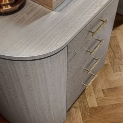 Cassettiera in acero ed eucalipto